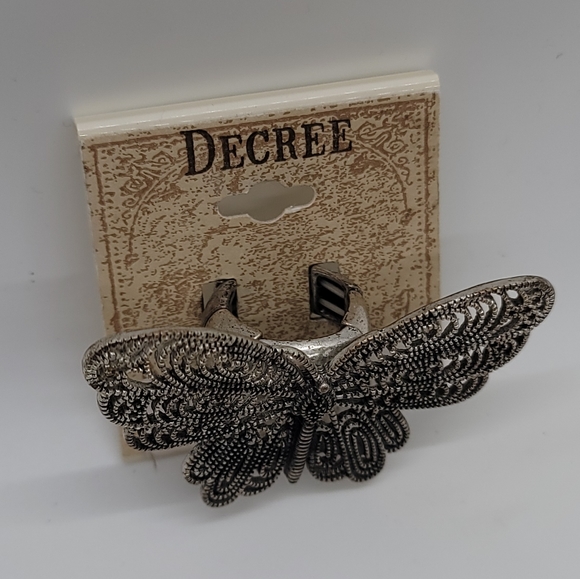 Decree Boho Large Butterfly Women's Ring Stretch Adjustable - Picture 2 of 7